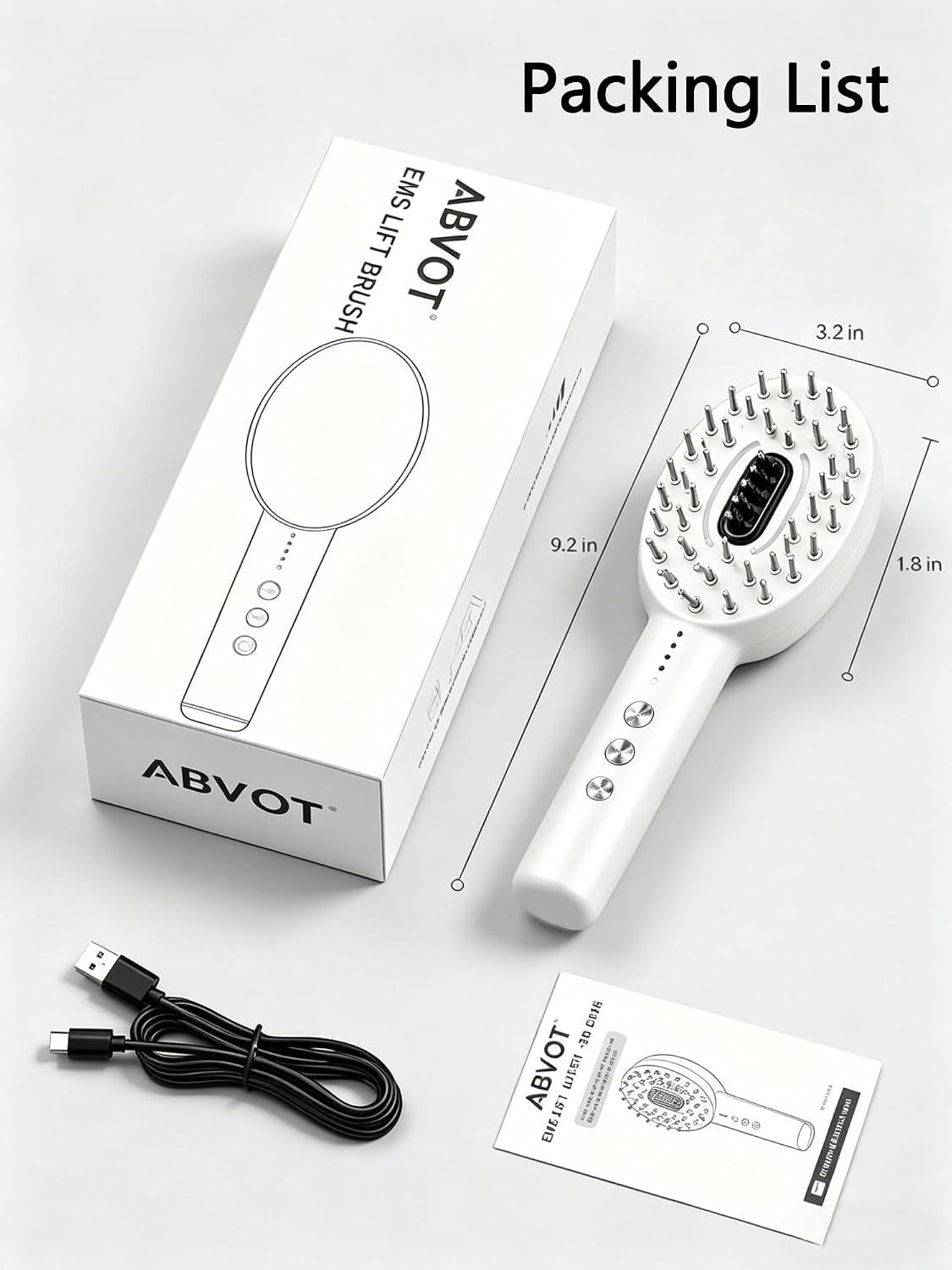 3-In-1 Electric Scalp Massager Brush, Vibrating Scalp Massager Comb with Hair Oil Applicator for Scalp/Face/Body Relaxation, Portable Massager Tool for Home & Travel, Gift for Men & Women(White)