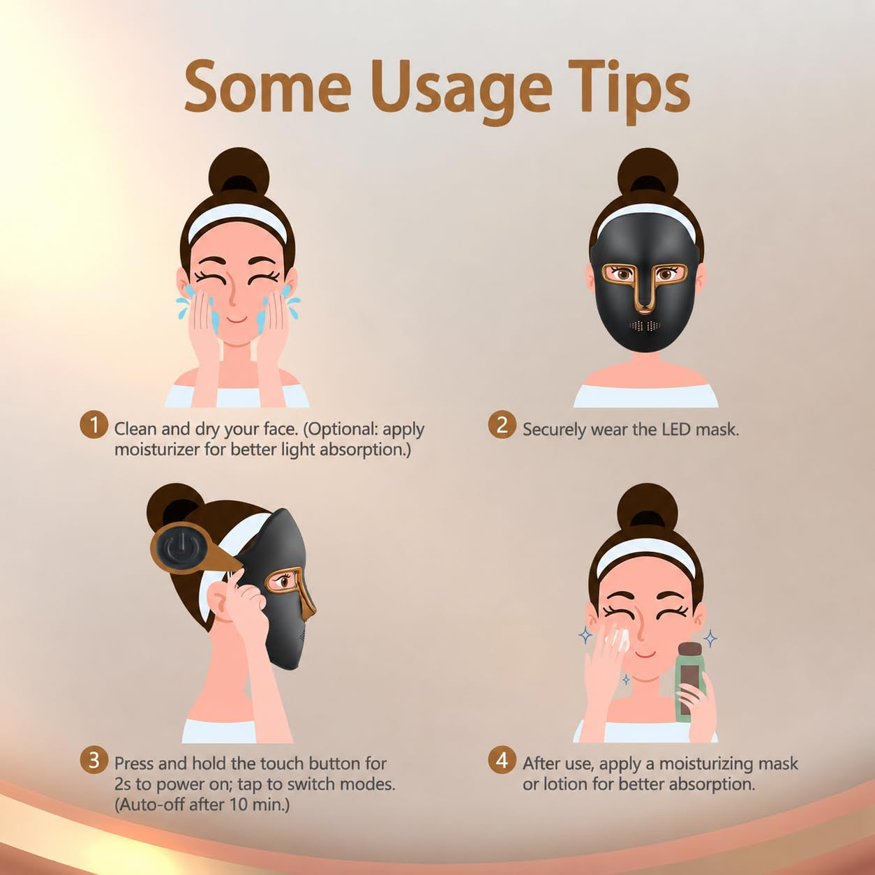 Red Light Therapy for Face Mask – LED Face Mask Light Therapy with Red Blue LED and Infrared Light, Anti-Aging, Blemish Repair Treatment