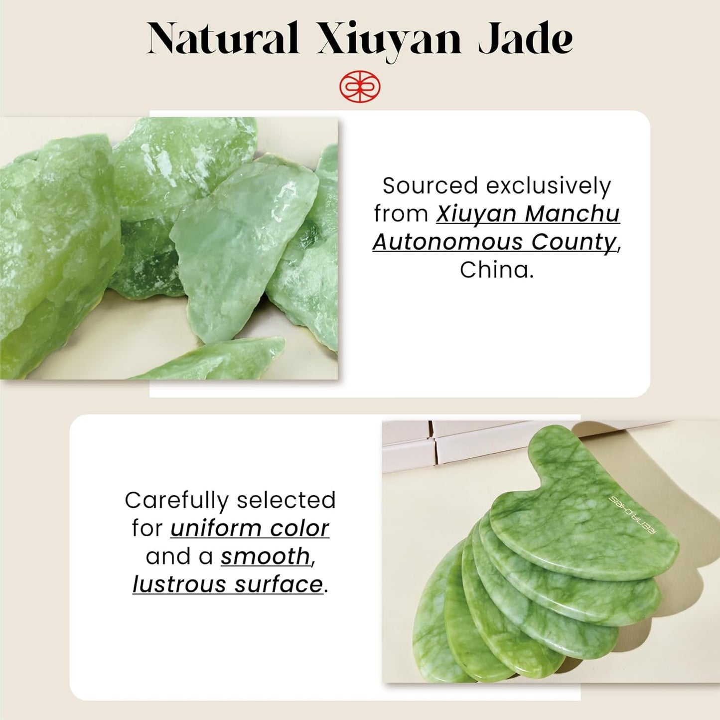 Gua Sha and Face Roller Set: Anti-Breakage Jade Roller for Long-Lasting Use, Jawline Sculpting and Puffiness Reducing, Gua Sha Facial Tools for Self Care Gift (Green)