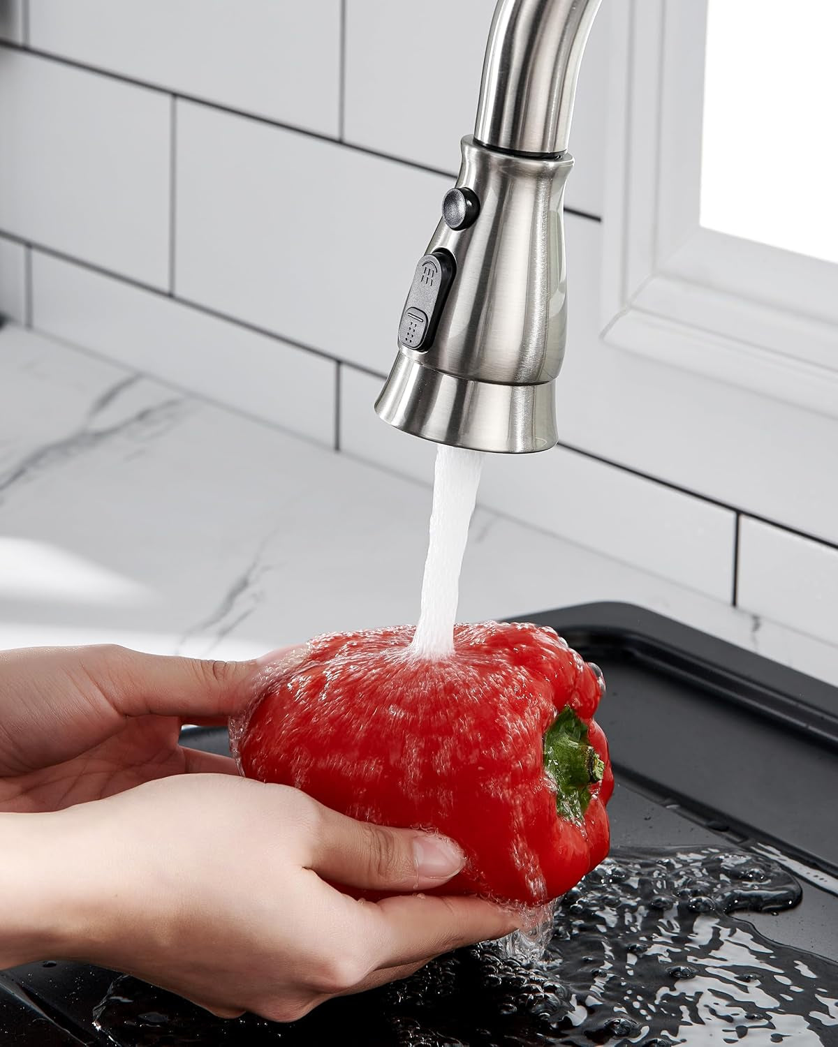 Kitchen Faucet Sprayer Head Replacement with 15 Adapters (UPDATED)