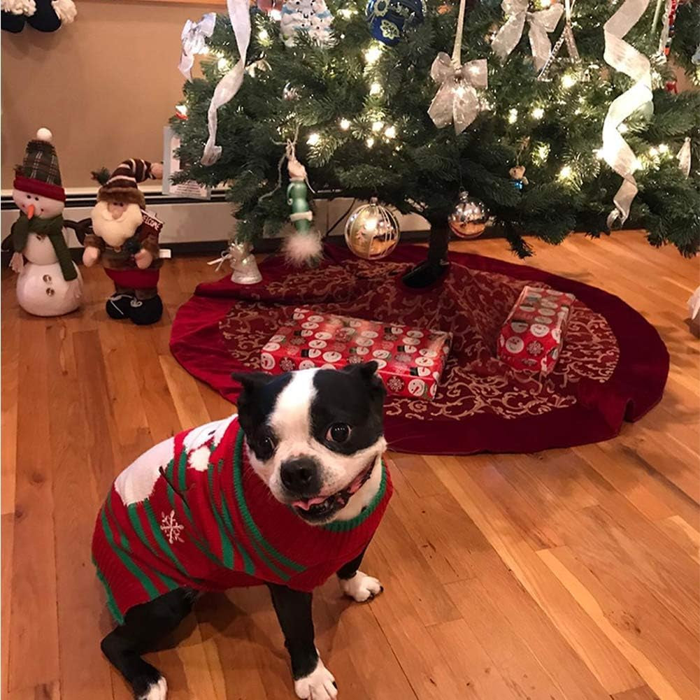 Dog Snow Sweater - Snowman Holiday Pet Clothes for Small Dogs and Cats - Christmas Xmas New Year (Snowman, M)