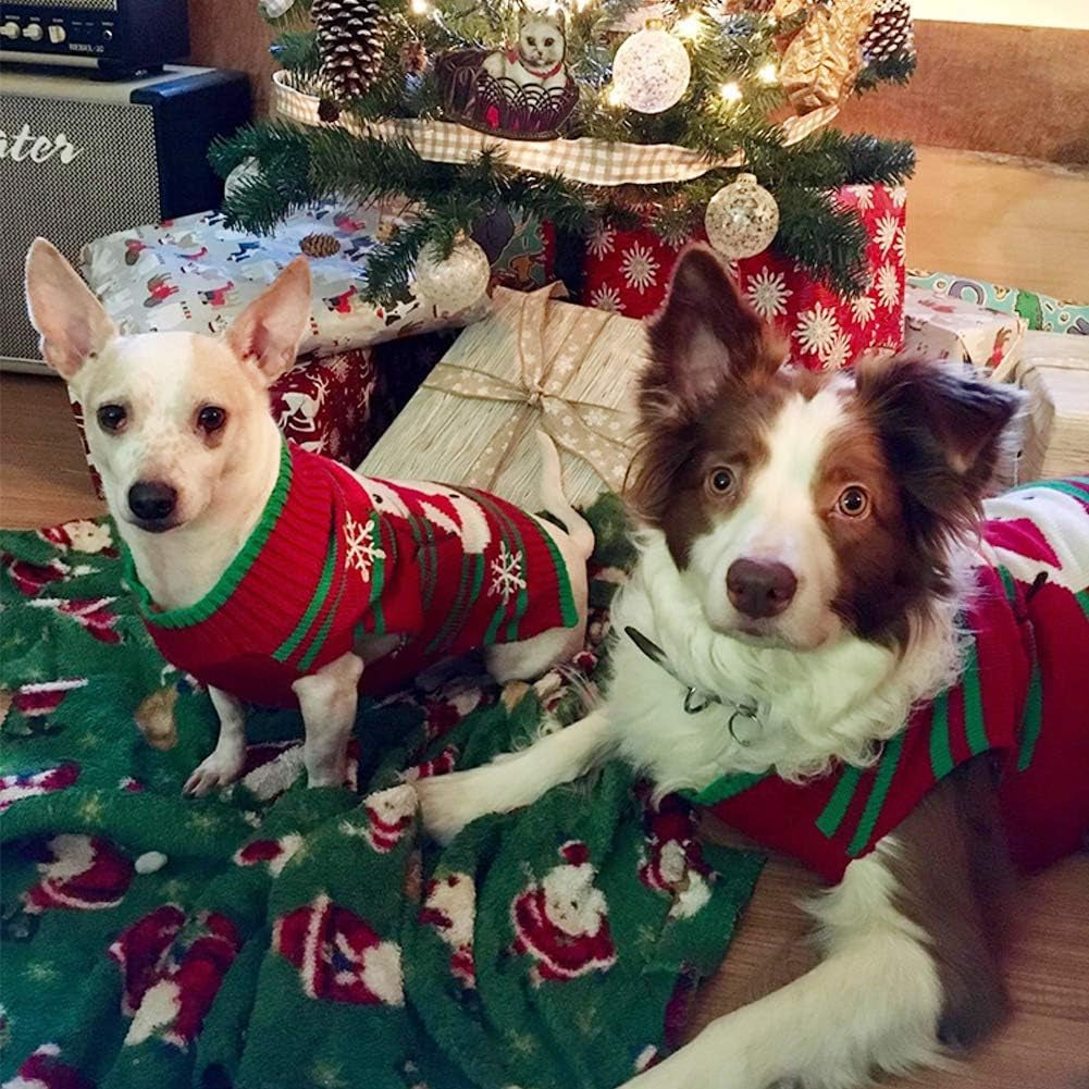 Dog Snow Sweater - Snowman Holiday Pet Clothes for Small Dogs and Cats - Christmas Xmas New Year (Snowman, M)