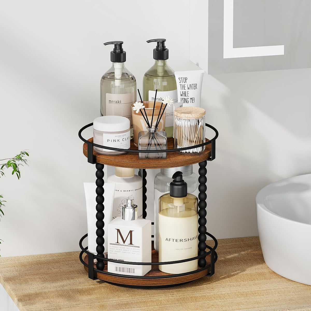 Lazy Susan Turntable Organizer, 11.2" Rotating Spice Rack Organizer