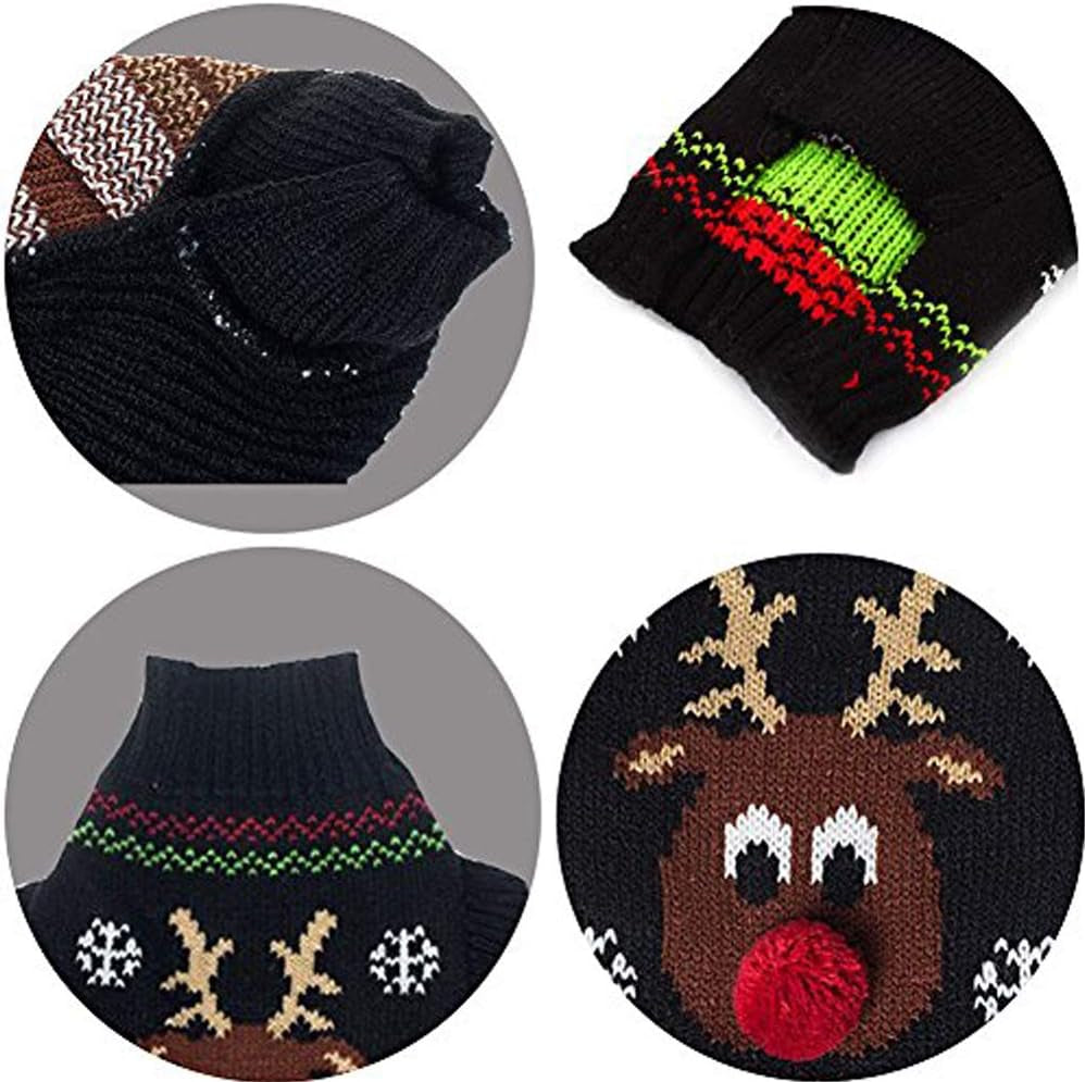 Cat Sweater Christmas Santa Claus Pet Cat Winter Knitwear Warm Clothes