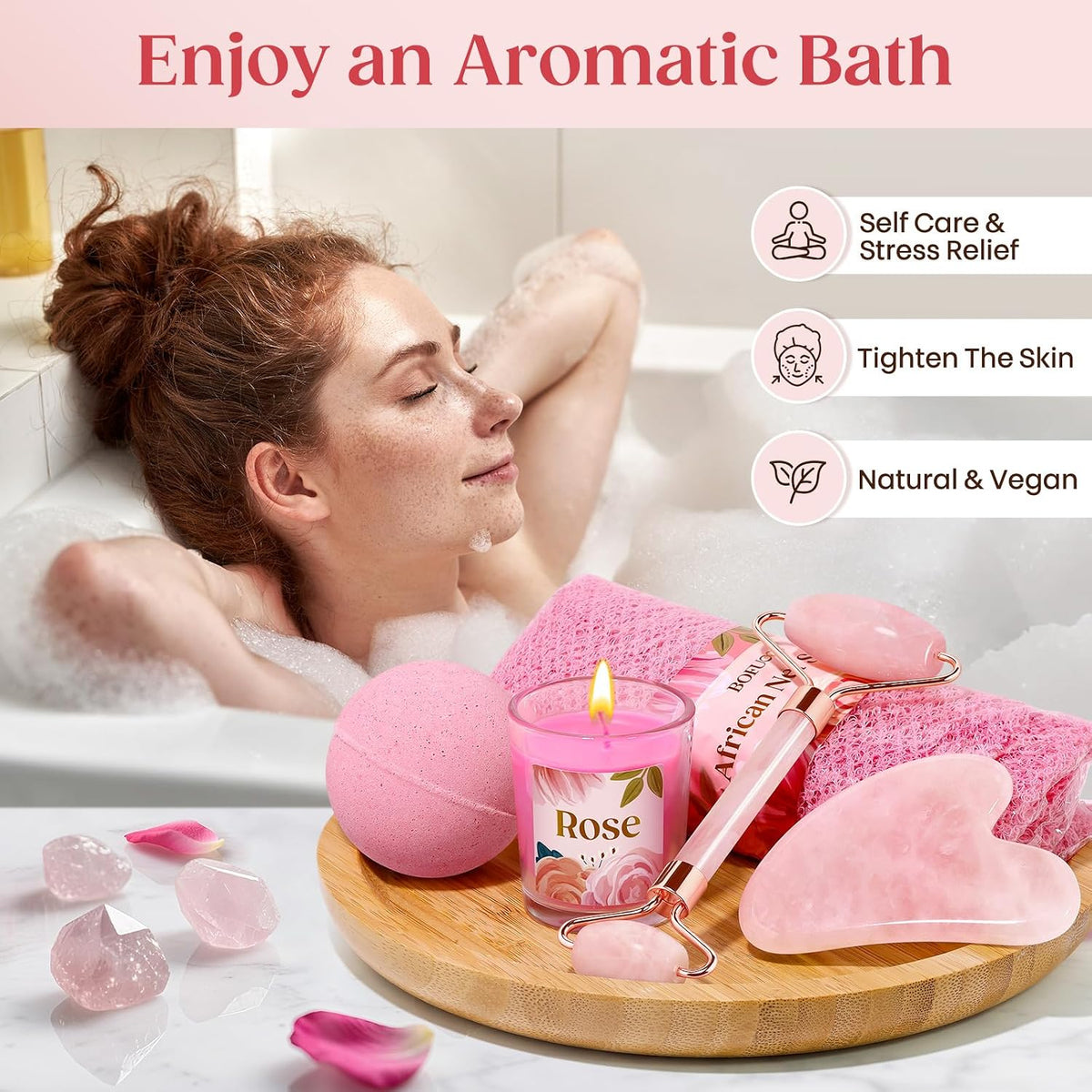 Birthday Gifts for Women, Self Care Spa & Bath Relaxation Gift Set