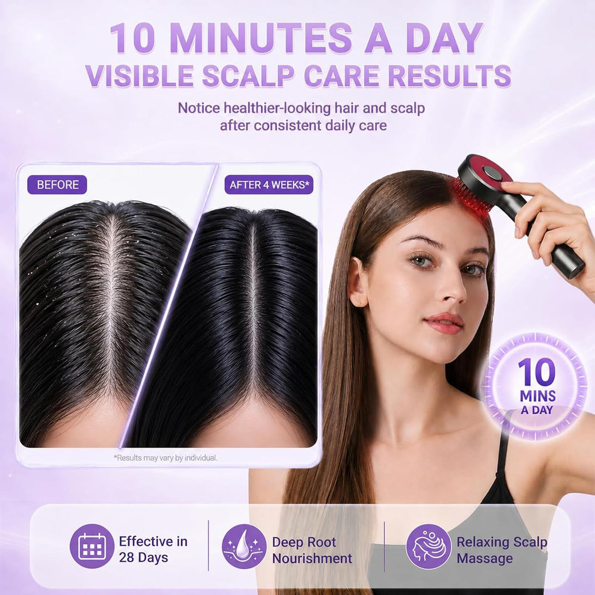 Electric Scalp Massager, Rechargeable 3-In-1 Hair Oil Applicator, IPX7 Waterproof Scalp Scrubber, Portable Head Massager Scalp Brush for Home & Travel (Grey)