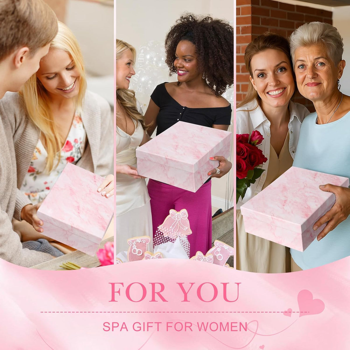 16 Pcs Birthday Gifts for Women, Pink