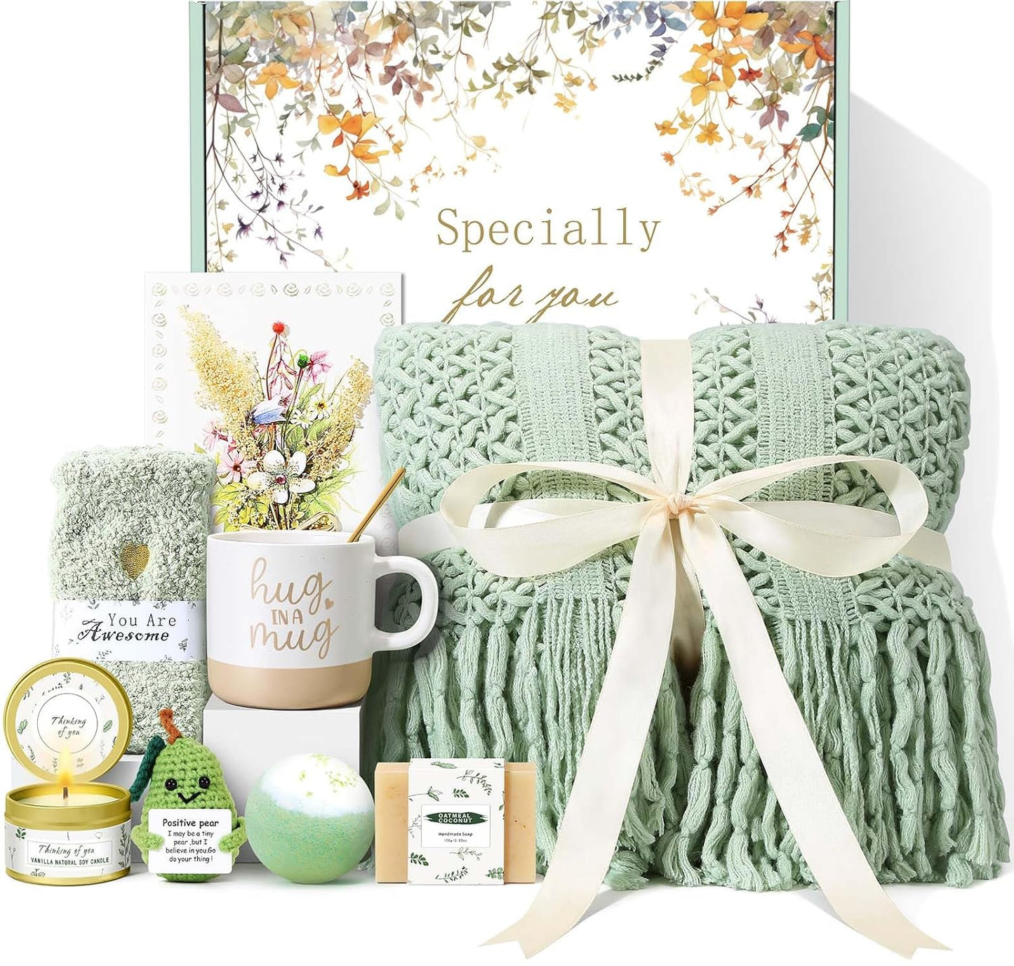 Birthday Gifts for Women Self Care Spa Gift Baskets for Women, Get Well Soon Gift Baskets Thinking of You Relaxation Stress Relief Care Package