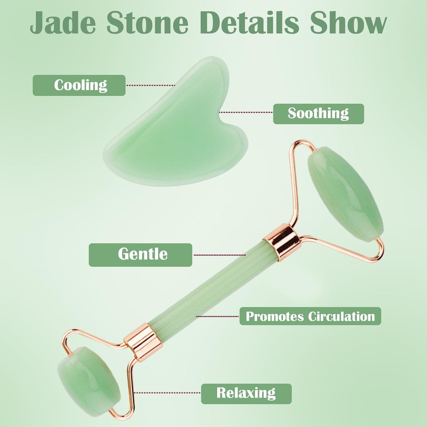 Spa Headband and Wristband Set for Women with Ice Jade Roller and Gua Sha, Skin Care Set Tools Puffy Makeup Headband Teen Girl Gifts Trendy Stuff Hair Accessories for Women