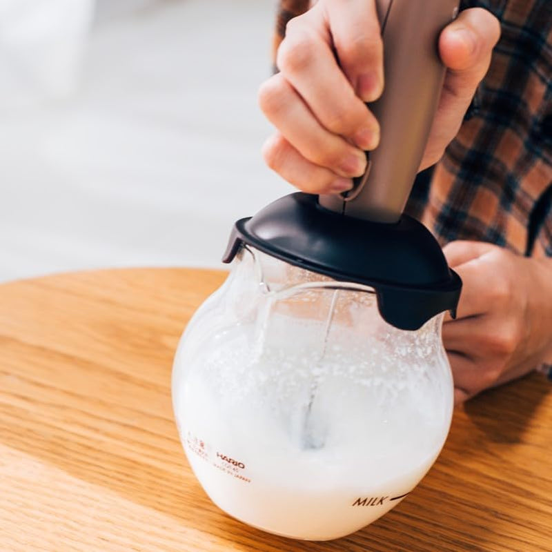 "Qto" Electric Milk Frother with Server, 100Ml, Brown