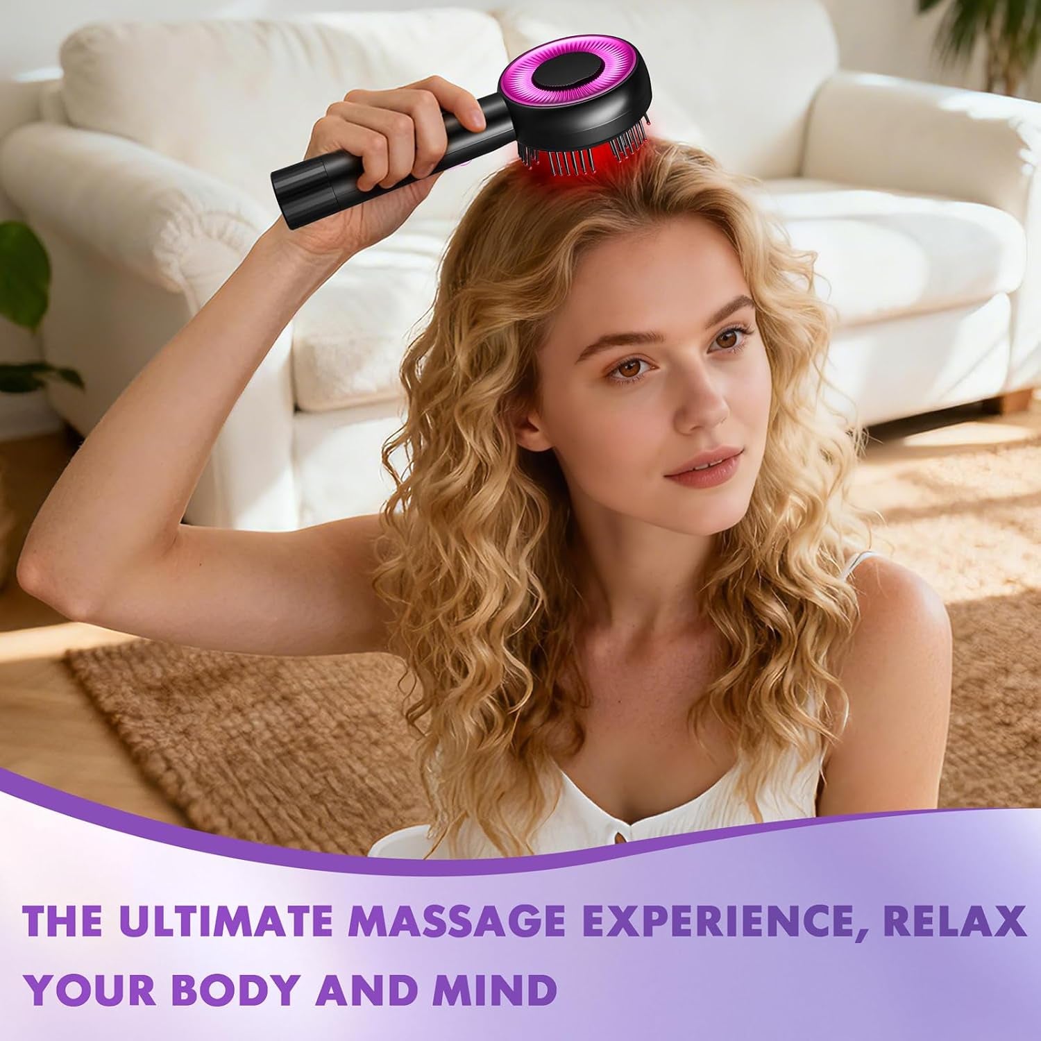 Electric Scalp Massage Comb 4 in 1 Cordless Scalp Massaging Brush