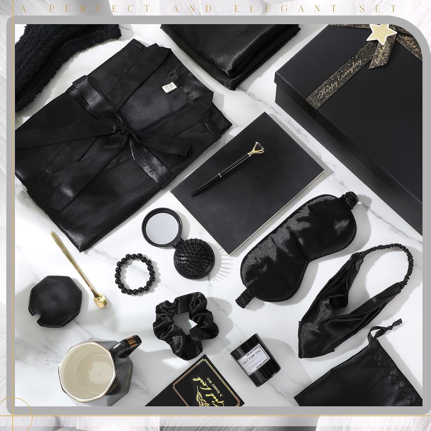 16 Pcs Birthday Gifts for Women, Black