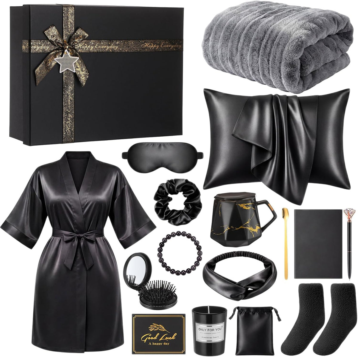 16 Pcs Birthday Gifts for Women, Black