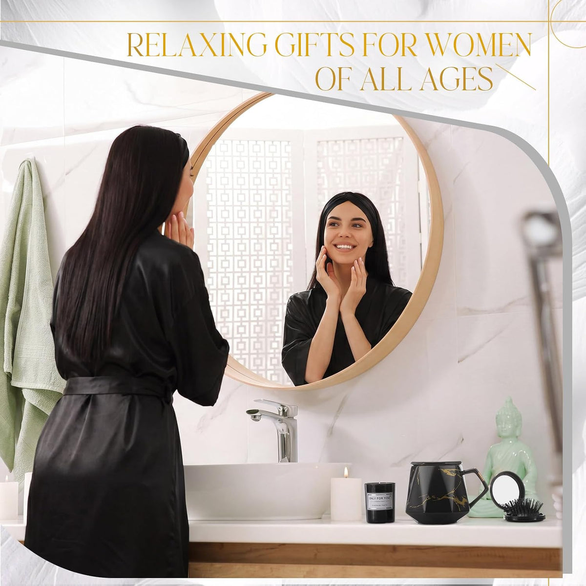 16 Pcs Birthday Gifts for Women, Black